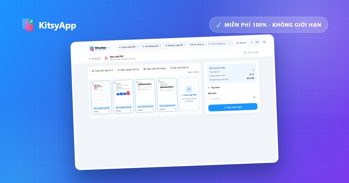 Bảo mật, mở khóa và che thông tin trong PDF