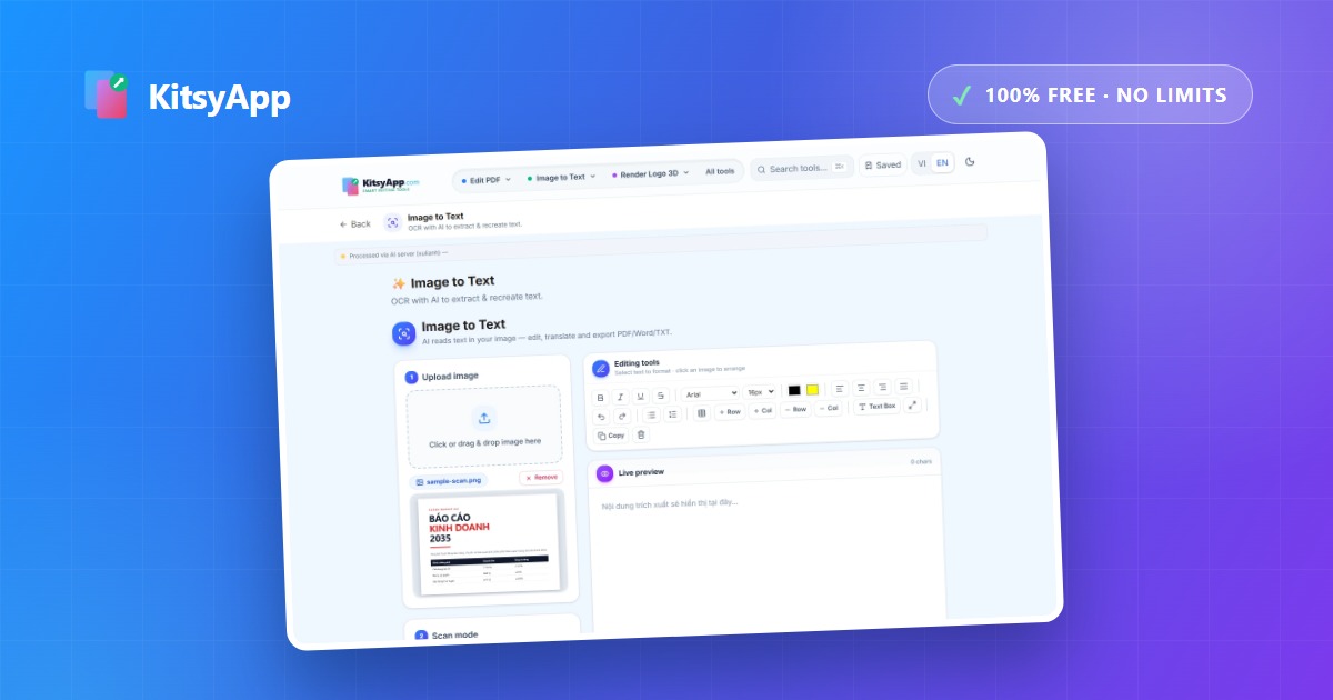Turn Photos into Text, Word and Searchable PDFs