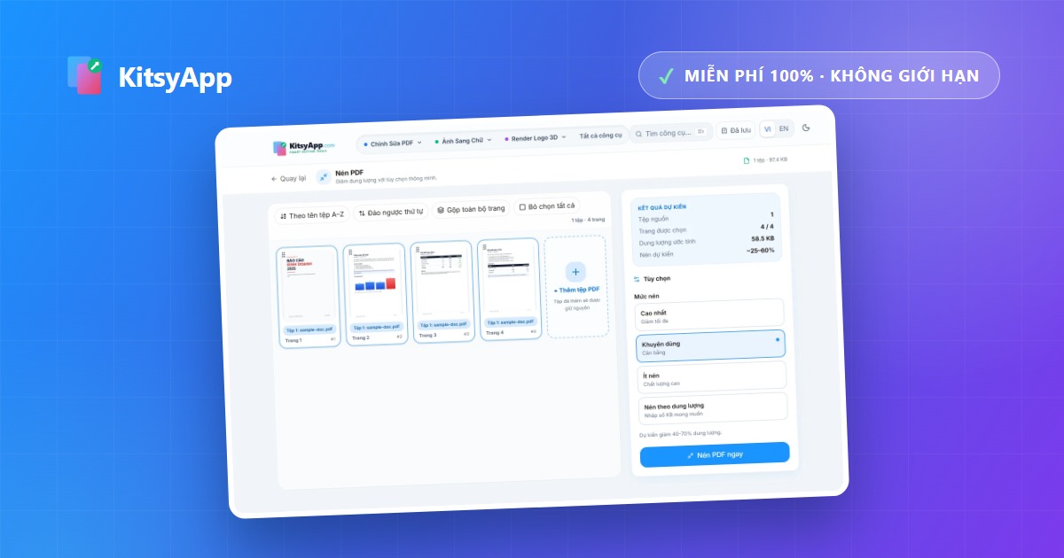 Cách nén PDF nhẹ hơn mà không vỡ chữ